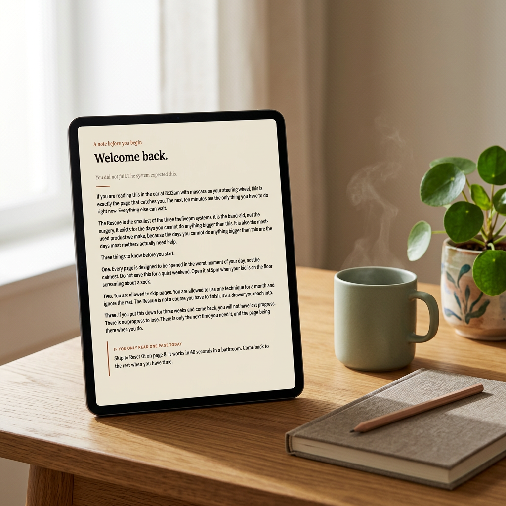 The Rescue product mockup